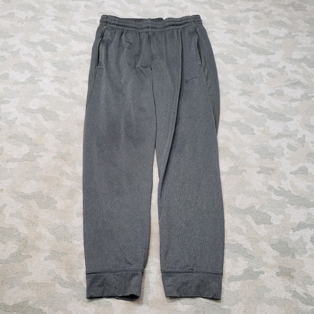Nike Joggers Pants Womens XL Gray Dri-Fit Pockets Drawstring Elite Cuffed